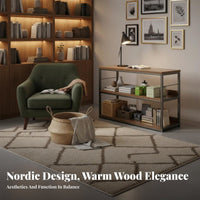 Mobile Sofa Side Storage Unit Space-Saving Slim Sofa Table Modern Design Household Furniture Versatile for Apartment Dwellers, Homeowners, Living Room, Small Areas, Bedroom, Office