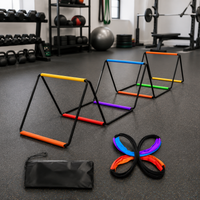 Football Agility Ladder, Training Equipment for Speed & Footwork, Multicolor Steel Agility Ladder, Collapsible with Storage