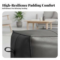 Nordic Design Round Pouf Soft Padded Seat paddinged Round Pouf Light Luxury Aesthetic Ottoman space-saving Size for Adults, Homeowners, Parents, Living Room, Entryway, Bedroom, inactiveice
