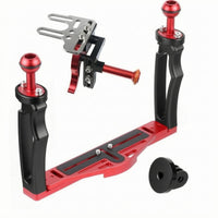 double Hand Grip Camera Rig Ball Head Underwater Camera Bracket Lightweight Photo Gear