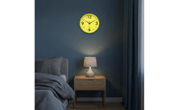 Easy to Read Silent Quartz Wall Clock Battery Operated Silent Wall Clock Glass Face for Bedroom, Study