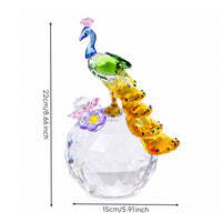 Crystal Peacock Ornament Elegant Crystal Peacock Figurine Tabletop Decoration for Art Lovers