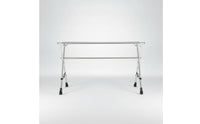 Space-Saving Clothes Drying Rack with Wheels Mobile Folding Laundry Rack with Shoe Shelf Collapsible Foldable Metal Laundry Stand Rust-Resistant for Apartment