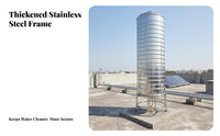 Stainless Metal Water Tank Thickened Wall Stainless Metal Water Elevated Reservoir Large Capacity Vertical Pressurized Storage Tank for Homeowners