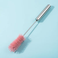 Silicone Bottle Brush Scratch Semi-Automatic Bottle Cleaner Easy to Clean Long Handle Cup Scrubber for Infants, Kitchen