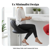 With Backrest Adjustable Swivel Stool Padded Seat Adjustable loopBack Stool Integrated Footrest Counter Chair Modern Design for Homeowners, Business Owners, Interior Designers, Reception Area, Home, Kitchen, Dining Room