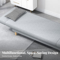 Space-Saving Fold-extendable Ottoman Bed Foldable Sleeper Sofa Multi-Functional Design transformable Furniture Sturdy Frame for Apartment Dwellers, Guests, Students, Small Spaces, Living Room, Bedroom, RV