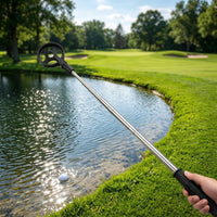 Telescopic Golf Ball Retriever Stainless Steel Golf Ball Retriever Extendable Portable for Golfers, Driving Range