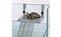 Turtle Basking Platform with Ramp Adjustable Hanging Turtle Platform with Suction Cups for Reptile Keepers