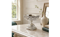 Pedestal Serving Bowl Vintage-Vintage-Look Dessert Stand Polished Tableware for Tea Service