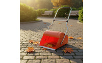 Wheeled Dustpan with Lid Construction Long Handle Windproof Dustpan Non-Slip Grip Garbage Collector for Janitors, Lobby