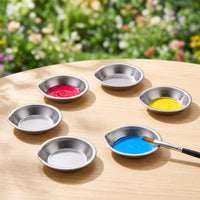 6 Pieces Mini Paint Palette Cups Compact Paint Cups with Pouring Lip Portable Dish Easy to Clean for Artists