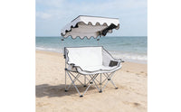 Double Seat Canopy Chair Backrest Portable Folding Loveseat Protection Outdoor Seating for Campers