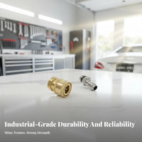2 Pieces M14 Quick Disconnect Fitting Solid Metal Construction 1/4 Inch Quick Connect Plug High Pressure Hose Adapter