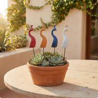 Resin Peacock Garden Stake Hand-Painted Peacock Ornament Feather Texture Bird Stake Decoration Potted Plant Display for Flower Beds, Courtyard
