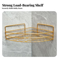 Drilleffortless Triangular Corner Rack No-Drilling Installation Triangle Shower Organizer Self Bathroom Organizer Space Saving for Students, Homeowners, Families, Restroom, Kitchen, Dorm Room