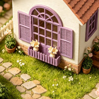 Realistic Look Dollhouse Window Model Detailed Frame 1:12 Scale Window Decoration Shutter Design