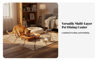 Non-Slip Design Food Bowl Riser Easy to Clean Cat Food Bowl Riser Long-Lasting for Cats, Small Dogs