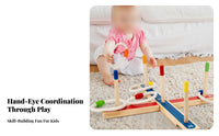 Hoop Throwing Game Educational Hoop Throwing Toy Hand-Visual Coordination Toy Indoor Outdoor Use Kids Quoits Set Easy Assembly