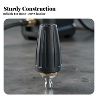 Long-Lasting Ceramic Core Pressure Washer Turbo Nozzle 4000 PSI Rated Rotating Pressure Washer Nozzle Wear Resistant for Car Detailers