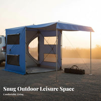Automatic Quick Unfolding Expandable Car Rear Tent Easy Setup Ssun Expandable Tent Portable Tailgate Shelter Sun Protection for Campers, Road Trippers, Families, Tailgating, Picnics, Beach, Fishing
