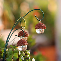 9 Pieces Miniature Design Bonsai Hanging Decoration Woodland Acorn Charm Acorn Ornament for Plant Pot