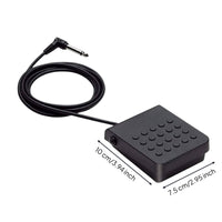 Compact Sustain Pedal with Angled Plug Slim Keyboard Sustain Pedal Non-Slip Foot Switch with Cable Wired for Keyboardists, Pianists, Home Practice, Stage, Studio