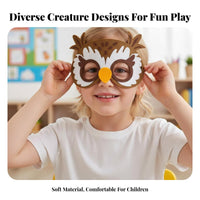 Elastic Strap fabric creature Halfface covering Easy to Wear Role-Play prop universal size Costume Accessory Lightweight for Children, Preschoolers, Storytelling sessions, School events, Birthday Parties, Photo Shoots