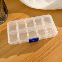 Miniature compartment Box Transparent Jewelry Container Anti-Oxidation for Handbag