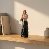 1/18 scale miniature Figurine with Shoulder Bag Detailed Female Figurine Compact Display Model for Collectors