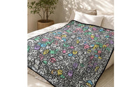 DIY Coloring Blanket Washable Coloring Blanket Personalized Cozy for Children, Sofa, Bedroom