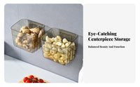 Ginger Garlic Storage Container PET Material Wall Wall-Mounted Organizer Box Drill Installation Transparent Hanging Container for Pantry, Cabinet