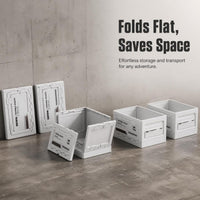 Large Foldable Outdoor Camping Storage Box with Lid, Car Trunk Organizer, Portable Picnic Table