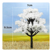 Realistic Appearance Snow Covered Model Tree Mixed Sizes Snow Frosted Model Trees Sturdy for Architectural Models, Dollhouses