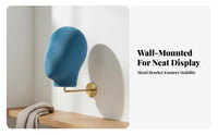 Wall-Mounted Mannequin Head Space-Saving Hairpiece Display Stand Construction Wall Mounted Mannequin Head for Retailers, Boutique, Retail Store