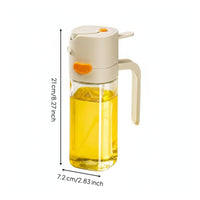 2 in 1 Oil Spraying Bottle and Dispenser Food-Grade Material Pourer Reusable Kitchenware for Air Fryer Users