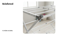 Foldable Clothes Drying Rack Adjustable Floor Standing Laundry Rack Foldable Clothes Horse Space-Saving for Indoor, Balcony