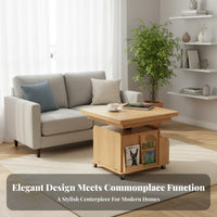 Multifunctional Lift-Top Expanding Coffee Table Multi-Functional Lift-Top Coffee Table Adjustable Height Household Furniture Space-Saving for Small Apartment Dwellers, Distant Workers, Homeowners, Living Room, Dining Area, Home Office