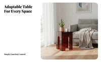 Modern Minimalist Wavy Pedestal Side Table Space-Saving Indoor Furniture Multi-Purpose Small Stool Creative Sculptural Design for Apartment Dwellers, Interior Designers, Living Room, Bedroom, Entryway, Balcony