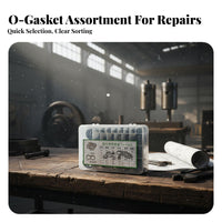 Rubber Washer Repair Box Organized Storage Case Combination Washer Kit Oil Closure Gasket Set Not Easily Deformed for Mechanics