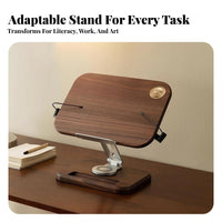 360° Rotation Adjustable Rotating Easel Er&movenomic Viewing Book Holder Foldable Design perusing Accessory No Assembly Required for Children, Professionals, Study, School, Office, Bedroom
