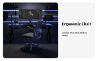 Ergonomic Mesh Chair with Headrest Height Adjustable Office Furniture Lumbar assistance dense Foam pad for Study Room