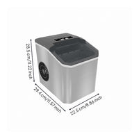 Countertop Ice Maker Compact Ice Maker with Translucent Lid Portable Appliance for Kitchen, Break Room, Cafe