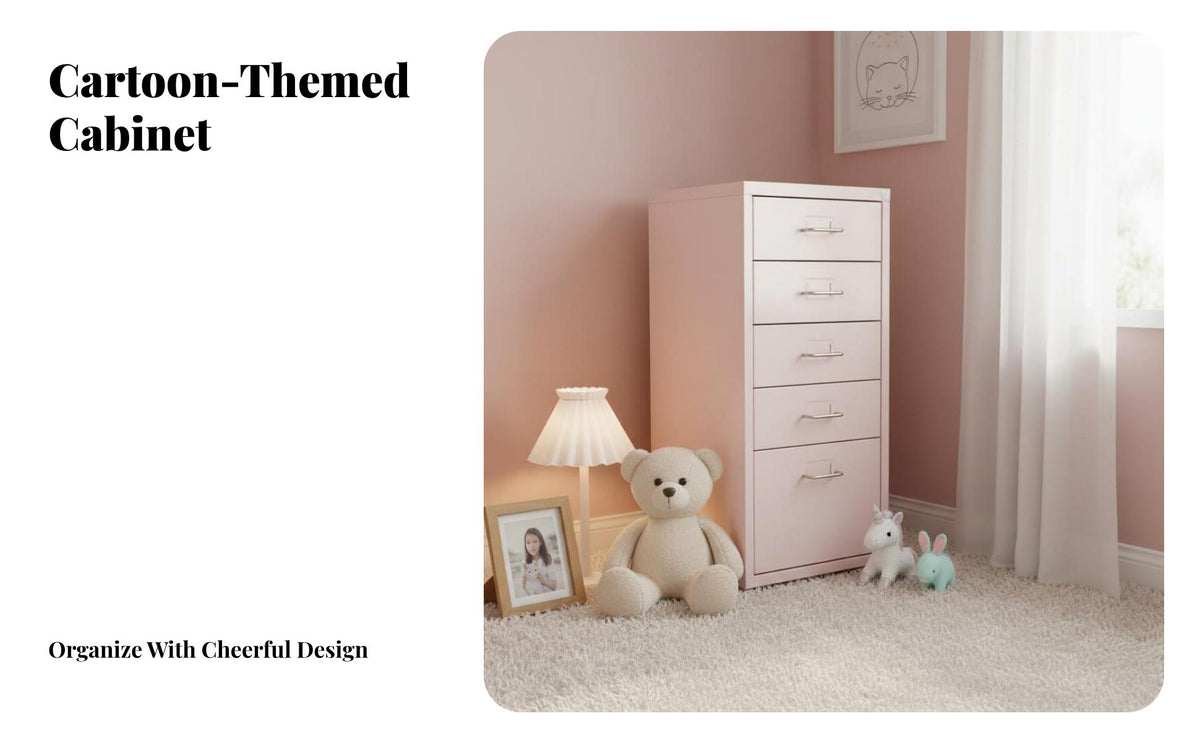 Pastel Colors Metal Multi-Drawer Cabinet Floor-Standing Storage Chest Colorful Vertical Drawer Unit for Girls, Teenagers, Students, Bedroom, Living Room, Home Office