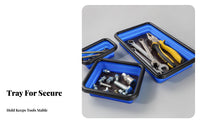 Large Capacity Foldable Attractive Parts Tray Easy to Clean Attractive Parts Tray Non-Scratch for DIY Enthusiasts, Auto Repair, Workshop
