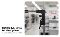 Easy Installation T-Shapedd D Poster Holder Stable Base Floor Standing Sign Holder Portable T-Shaped Banner Stand Sturdy for Event Organizers, Business Owners, Supermarkets, Retail Shop S, Shopping Malls, Trade Exhibition S