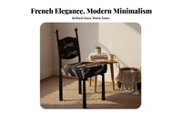 Upholstered spherePost Chair French & Design Dining Seat Light Luxury Elegant Design for Homeowners, Adults, Vanity Area
