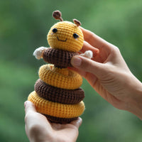 Handmade Stuffed Toy Bee Kit Hobby Bee Stacking Rings Kit for Adults
