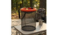 Orange Flotation Collar Floating Catch Basket High Buoyancy Foldable Catch Basket Drawstring Top Fishing Gear Carry Strap