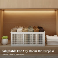 Compartmentalized Pants Box Foldable Clothing Compartment Organizer Visible Compartments Drawer Divider for households, Wardrobe, Dorm Room, Under Bed